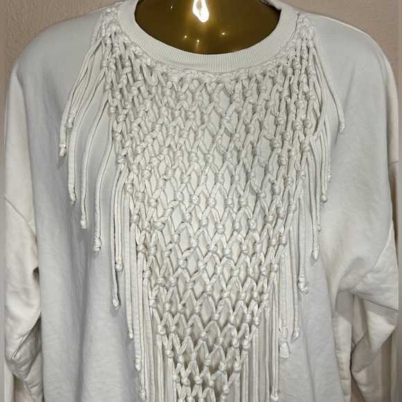 ZARA Macramé Detail Sweatshirt, Size S (Oversized), EUC - Picture 6 of 6